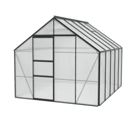 Växthus Merkur 8300 Svart Poly Sockel 8,3 m² Vitavia