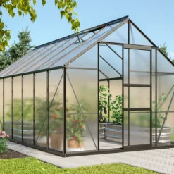 Växthus Merkur 11500 Svart Poly Sockel 11,5 m² Vitavia