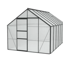 Växthus Merkur 11500 Svart Poly Sockel 11,5 m² Vitavia
