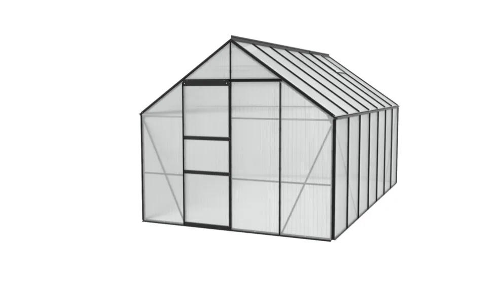 Växthus Merkur 11500 Svart Poly Sockel 11,5 m² Vitavia