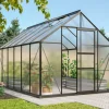Växthus Merkur 9900 Svart Poly Sockel 9,9 m² Vitavia
