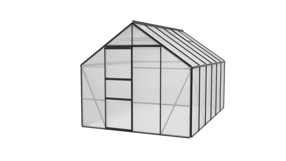 Växthus Merkur 9900 Svart Poly Sockel 9,9 m² Vitavia