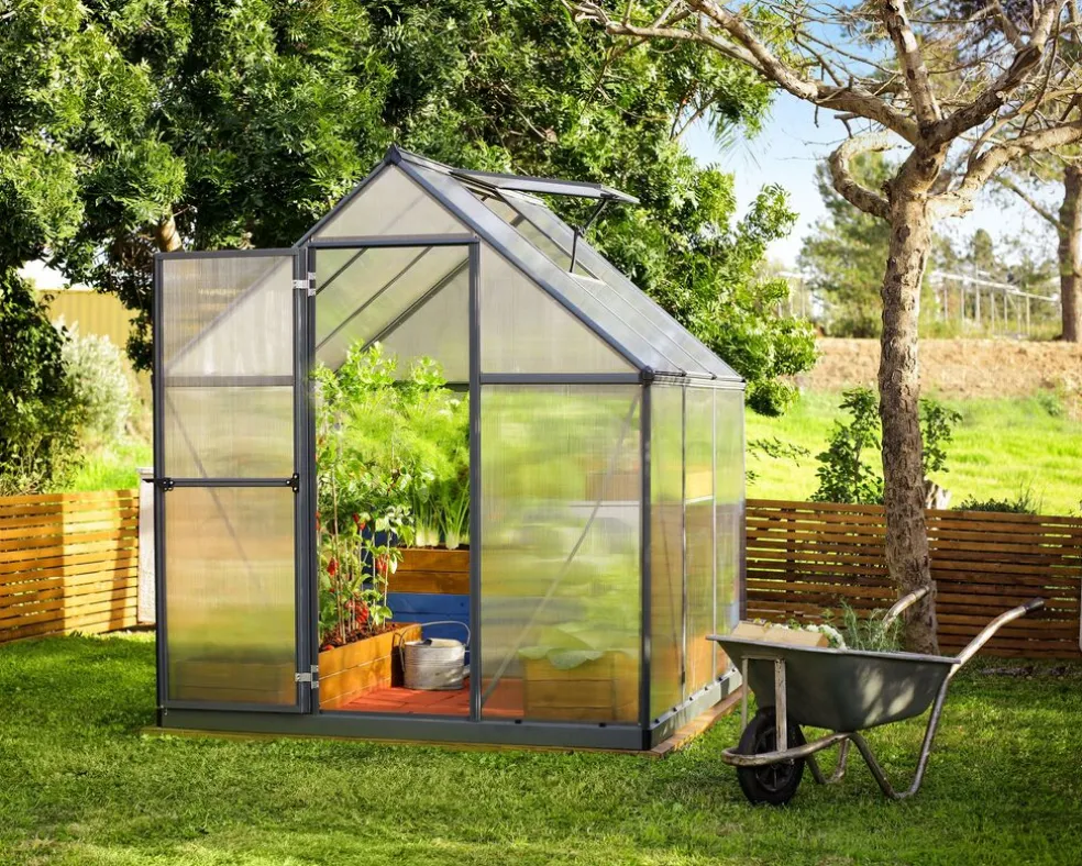 Växthus Mythos 3,4 m² Mörkgrå Canopia by Palram