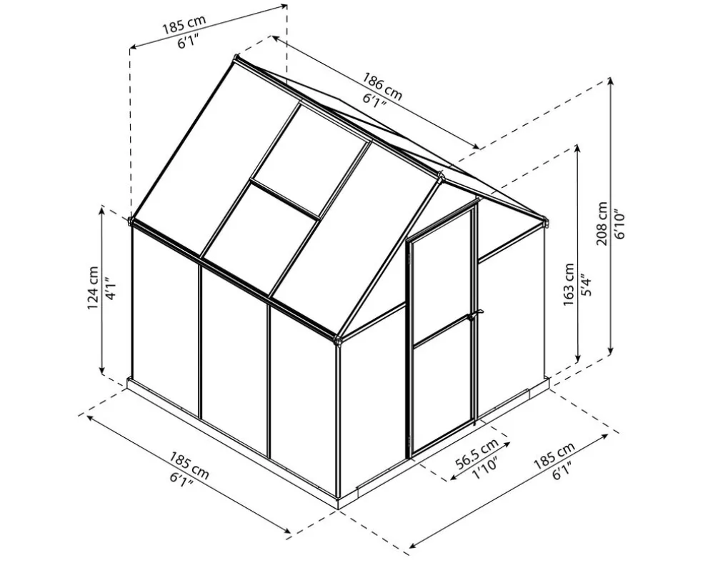 Växthus Mythos 3,4 m² Silver Canopia by Palram