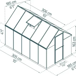 Växthus Mythos 5,7 m² Silver Canopia by Palram