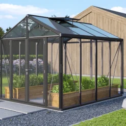 Växthus Poseidon 8100 Svart Glas/Poly 8,1 m² Vitavia