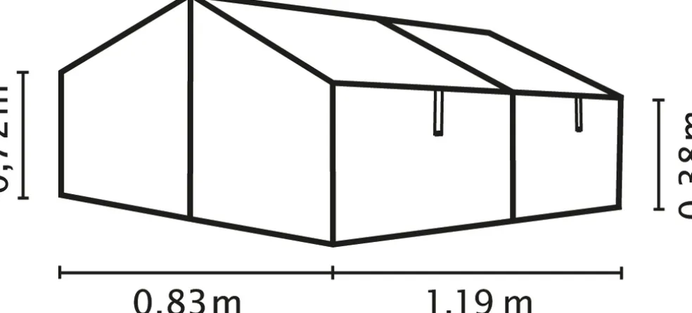 Växthus t/pallkrage Gaia Jumbo 119 x 83 x 72 cm Vitavia