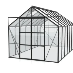 Växthus Uranus 11500 Svart Glas Sockel 11,5 m² Vitavia