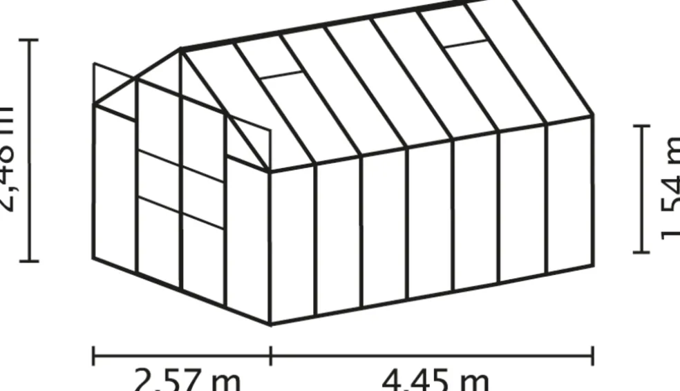 Växthus Uranus 11500 Svart Poly 11,5 m² Vitavia