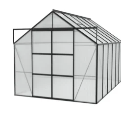 Växthus Uranus 9900 Svart Poly Sockel 9,9 m² Vitavia
