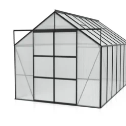 Växthus Uranus 11500 Svart Poly Sockel 11,5 m² Vitavia