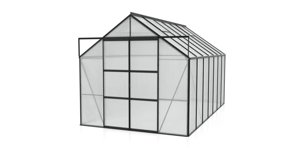 Växthus Uranus 11500 Svart Poly Sockel 11,5 m² Vitavia