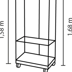 Växthus Urban Svart Glas Sockel 0,35 m² Vitavia