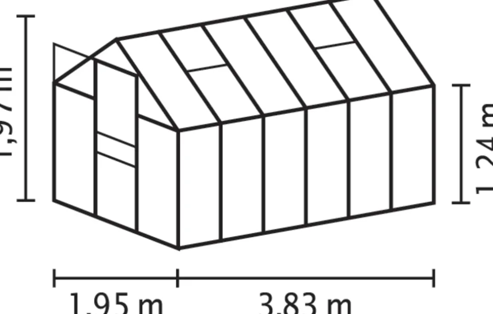 Växthus Venus 7500 Alu Glas 7,5 m² Vitavia