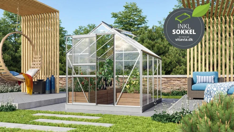 Växthus Venus 5000 Alu Glas Sockel 5 m² Vitavia