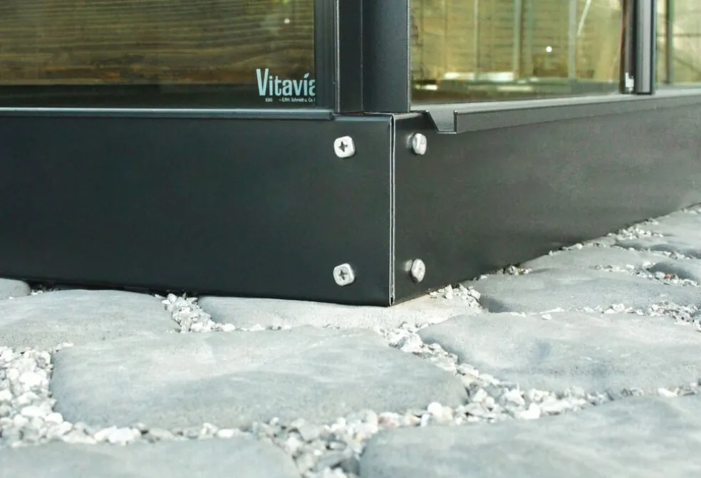 Växthus Venus 5000 Svart Glas Sockel 5 m² Vitavia
