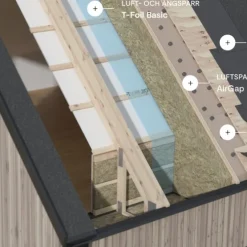 Yttakpapp Toptite 6° Grå 8 x 1 m Tecca